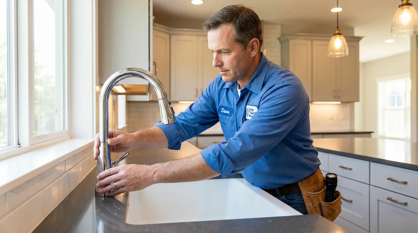 Kitchen faucet installation by Johns Plumbing LLC in Trussville