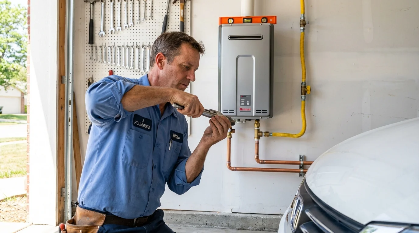 Tankless water heater installation by a Johns Plumbing LLC plumber in Trussville